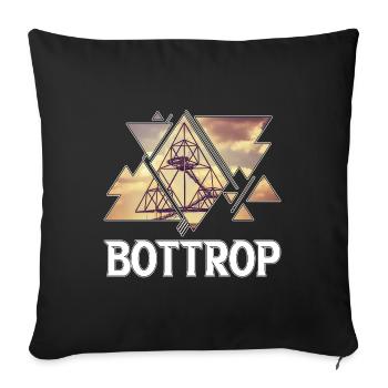 Bottrop Germany City Skyline Home Love - Sofa pillowcase 17,3'' x 17,3'' (45 x 45 cm) - black - Front
