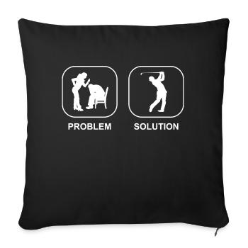 Citation Golf Golfer Clubs de golf - Housse de coussin décorative 45 x 45 cm - noir - Devant
