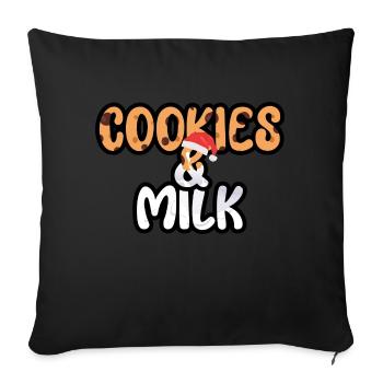 Christmas Chocolate Cookies Milk - Sofa pillowcase 17,3'' x 17,3'' (45 x 45 cm) - black - Front