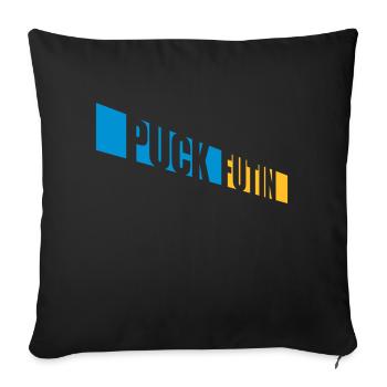 puck futin logo design - Sofa pillowcase 17,3'' x 17,3'' (45 x 45 cm) - black - Front