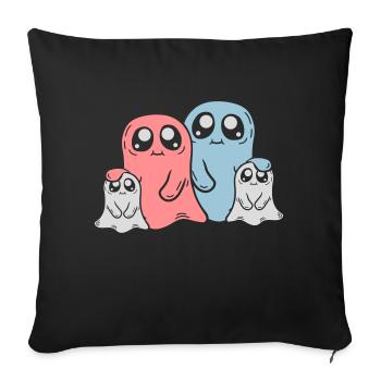 Enfants Parents Fantômes Famille - Housse de coussin décorative 45 x 45 cm - noir - Devant