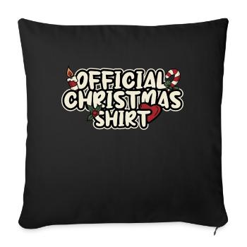 Official Christmas Shirt - Sofa pillowcase 17,3'' x 17,3'' (45 x 45 cm) - black - Front