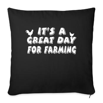 Farm - Sofa pillowcase 17,3'' x 17,3'' (45 x 45 cm) - black - Front