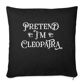 Petrend im Cleopatra Design for an old egypt lover - Sofa pillowcase 17,3'' x 17,3'' (45 x 45 cm) - black - Front