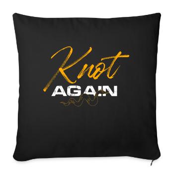 nœud à nouveau Design pour un passionné de serpents - Housse de coussin décorative 45 x 45 cm - noir - Devant