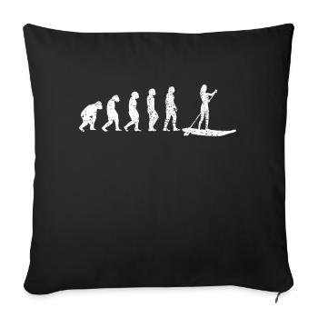Stand up paddler surf stand up paddle stand up paddle stand-up paddle stand-up paddle - Housse de coussin décorative 45 x 45 cm - noir - Devant