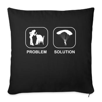 Gleitschirmfliegen Paragleiter Paragliding - Sofa pillowcase 17,3'' x 17,3'' (45 x 45 cm) - black - Front