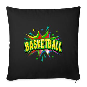 Basketball Pop Art Comic Art Basketball Players - Sofa pillowcase 17,3'' x 17,3'' (45 x 45 cm) - black - Front