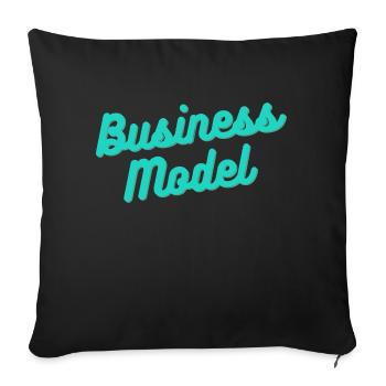 Business model - Housse de coussin décorative 45 x 45 cm - noir - Devant