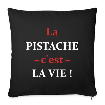 La pistache c'est la vie - Housse de coussin décorative 45 x 45 cm - noir - Devant
