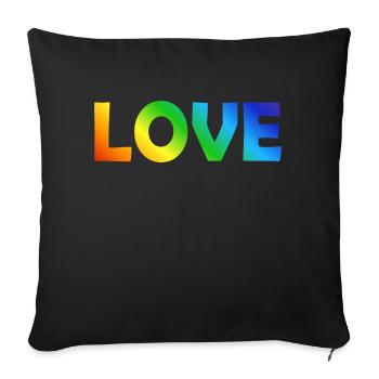 LOVE - Sofa pillowcase 17,3'' x 17,3'' (45 x 45 cm) - black - Front