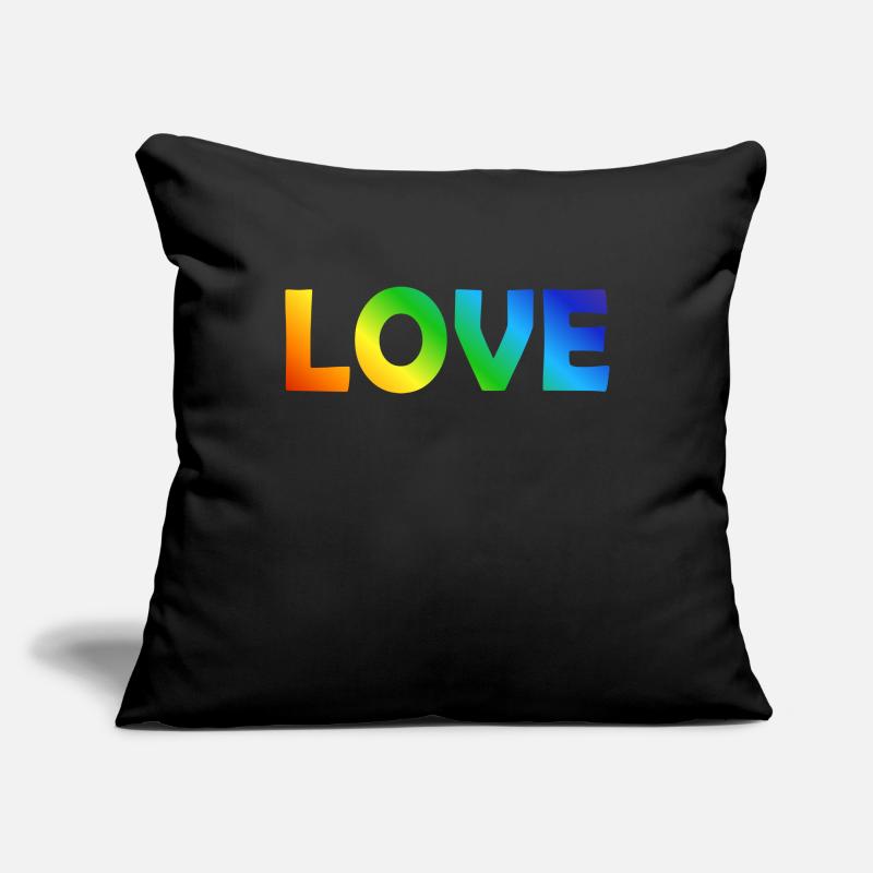 AMOUR Housse de coussin décorative 45 x 45 cm