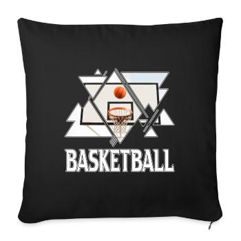 Basketball Basketballer Korb Sport Vintage Retro - Sofakissenbezug 45 x 45 cm - Schwarz - Vorne