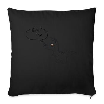 Dinosaure - Housse de coussin décorative 45 x 45 cm - noir - Devant