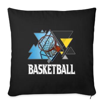 Basketball Basket Basketball Player Sport Triangle - Sofa pillowcase 17,3'' x 17,3'' (45 x 45 cm) - black - Front