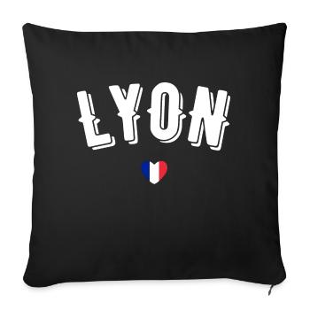 Lyon - Sofakissenbezug 45 x 45 cm - Schwarz - Vorne