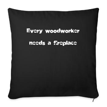 Gift Construction Carpenter Chainsaw Grab Awesome - Sofa pillowcase 17,3'' x 17,3'' (45 x 45 cm) - black - Front