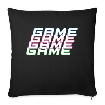 Game gamer - Sofa pillowcase 17,3'' x 17,3'' (45 x 45 cm) - black - Front