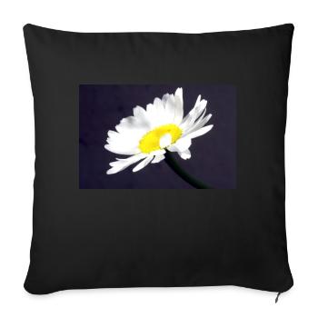 Margarite - Sofakissenbezug 45 x 45 cm - Schwarz - Vorne