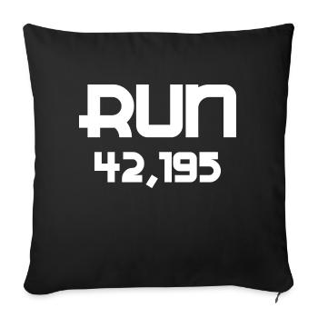 Marathon Triathlon Running jogging Biking Cycling - Sofa pillowcase 17,3'' x 17,3'' (45 x 45 cm) - black - Front