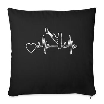 Kitesurfer Planche à voile Kitesurf Windsurfer - Housse de coussin décorative 45 x 45 cm - noir - Devant