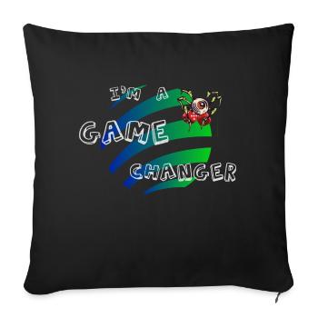 Changer la donne - changer le résultat - Housse de coussin décorative 45 x 45 cm - noir - Devant