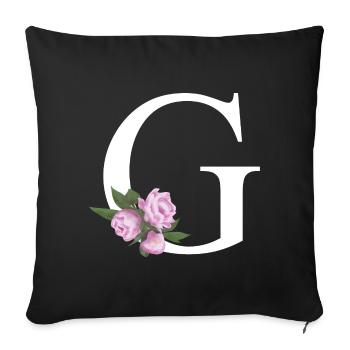 G - Sofakissenbezug 45 x 45 cm - Schwarz - Vorne