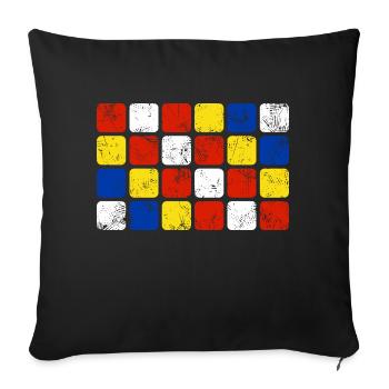 Antwerp - Sofa pillowcase 17,3'' x 17,3'' (45 x 45 cm) - black - Front