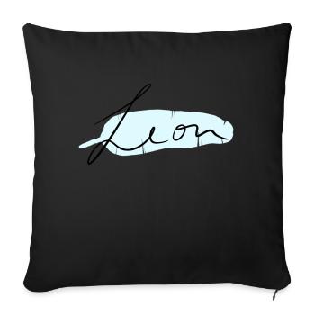 Leon - Sofa pillowcase 17,3'' x 17,3'' (45 x 45 cm) - black - Front