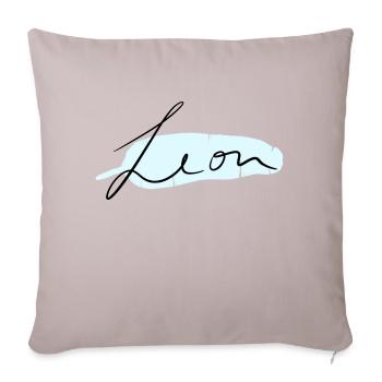 Leon - Sofa pillowcase 17,3'' x 17,3'' (45 x 45 cm) - light taupe - Front