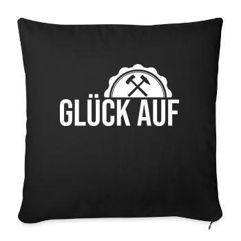 Glück auf - Sofakissenbezug 45 x 45 cm - Schwarz - Vorne
