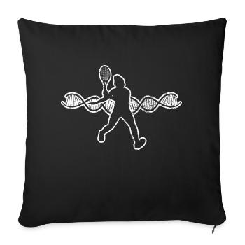 Joueurs de tennis Tennis Amateurs de tennis Club de tennis - Housse de coussin décorative 45 x 45 cm - noir - Devant