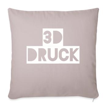 3D Druck Print Filament Shirt Geschenk - Sofakissenbezug 45 x 45 cm - helles Taupe - Vorne