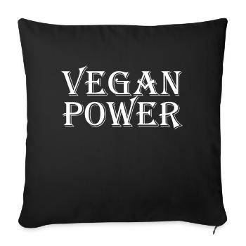 Vegan gift idea for vegans - Sofa pillowcase 17,3'' x 17,3'' (45 x 45 cm) - black - Front