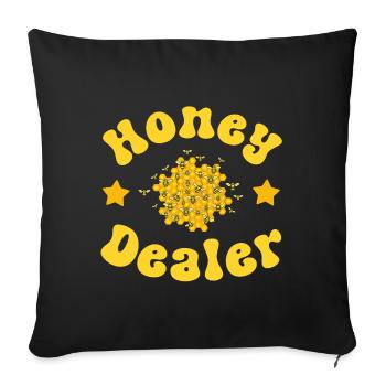 Apiculteur Apiculteur - Housse de coussin décorative 45 x 45 cm - noir - Devant
