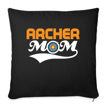 Archer Mom Bow & Arrows Target Archery - Sofakissenbezug 45 x 45 cm - Schwarz - Vorne