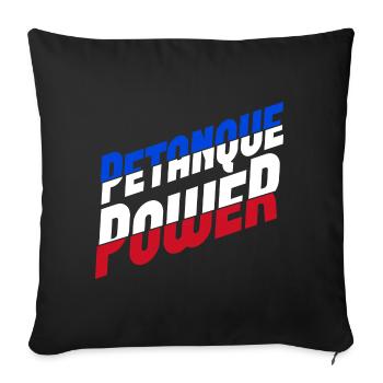 Petanque Power Boule Boccia Player - Sofa pillowcase 17,3'' x 17,3'' (45 x 45 cm) - black - Front