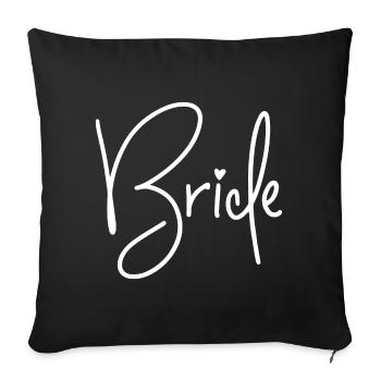Bride - Braut - Junggesellinnenabschied - Jga 2026 - Sofakissenbezug 45 x 45 cm - Schwarz - Vorne