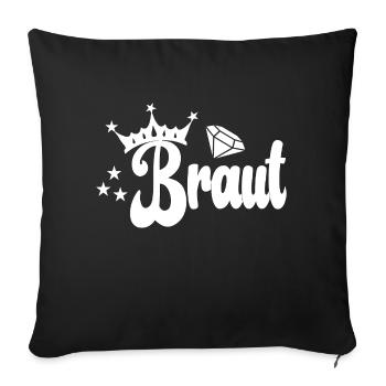 Junggesellenabschied | JGA | Braut | Team Braut - Sofakissenbezug 45 x 45 cm - Schwarz - Vorne