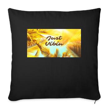 Just Vibing Outfit und Mode für Jedermann. - Sofakissenbezug 45 x 45 cm - Schwarz - Vorne