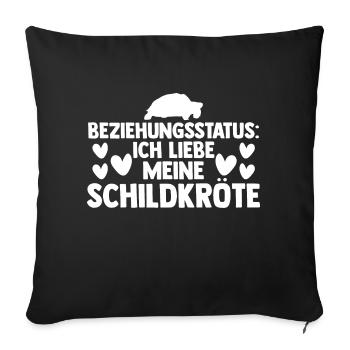 Schildkröte Schildkröten - Sofakissenbezug 45 x 45 cm - Schwarz - Vorne