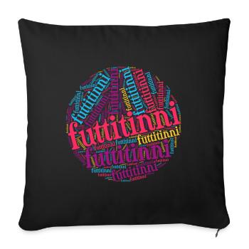 Sicilia T-Shirt futtitinni T-Shirt Word Cloud T-Shirt - Sofakissenbezug 45 x 45 cm - Schwarz - Vorne
