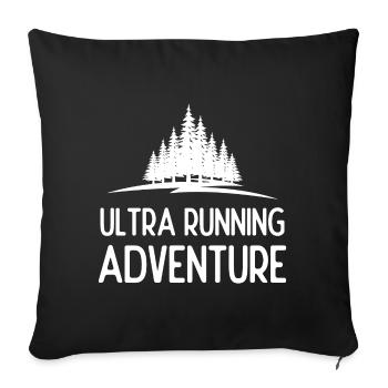 Ultra Running Advrenture - Sofa pillowcase 17,3'' x 17,3'' (45 x 45 cm) - black - Front