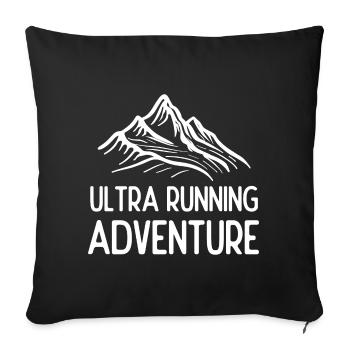 Ultra Running Advrenture - Sofa pillowcase 17,3'' x 17,3'' (45 x 45 cm) - black - Front
