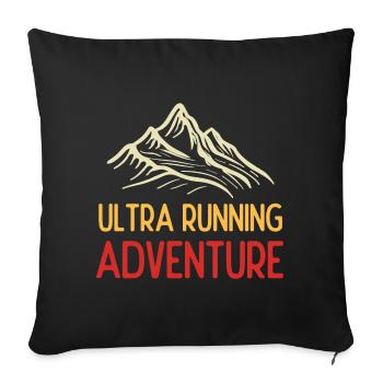 Ultra Running Advrenture - Housse de coussin décorative 45 x 45 cm - noir - Devant
