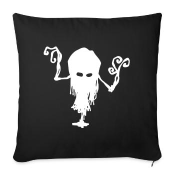 Créature de l'ombre - Halloween - Housse de coussin décorative 45 x 45 cm - noir - Devant