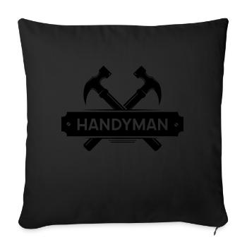 Artisan bricoleur Artisan Artisan Outil Construction - Housse de coussin décorative 45 x 45 cm - noir - Devant