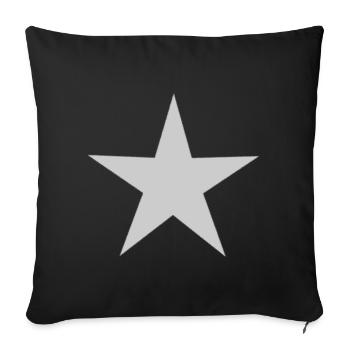STAR. STARS. STAR. FEAST. ANNIVERSARY. CHRISTMAS - Sofa pillowcase 17,3'' x 17,3'' (45 x 45 cm) - black - Front