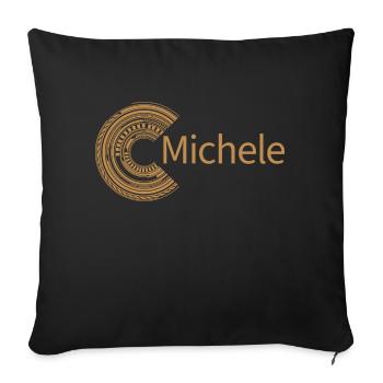 For Michele - Sofa pillowcase 17,3'' x 17,3'' (45 x 45 cm) - black - Front