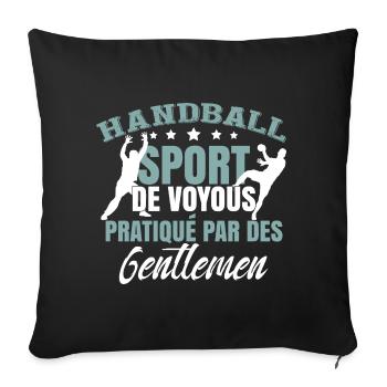 Amusant Handball Hommes - Housse de coussin décorative 45 x 45 cm - noir - Devant